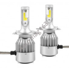 Светодиодные лампы Super LED C9 H4 6000К с вентилятором охлаждения (пара)