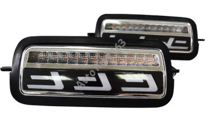 LED (диодные) подфарники с дневными ходовыми огнями и бегающим поворотником на Нива 4х4 (ВАЗ 21213, 21214, 2131)